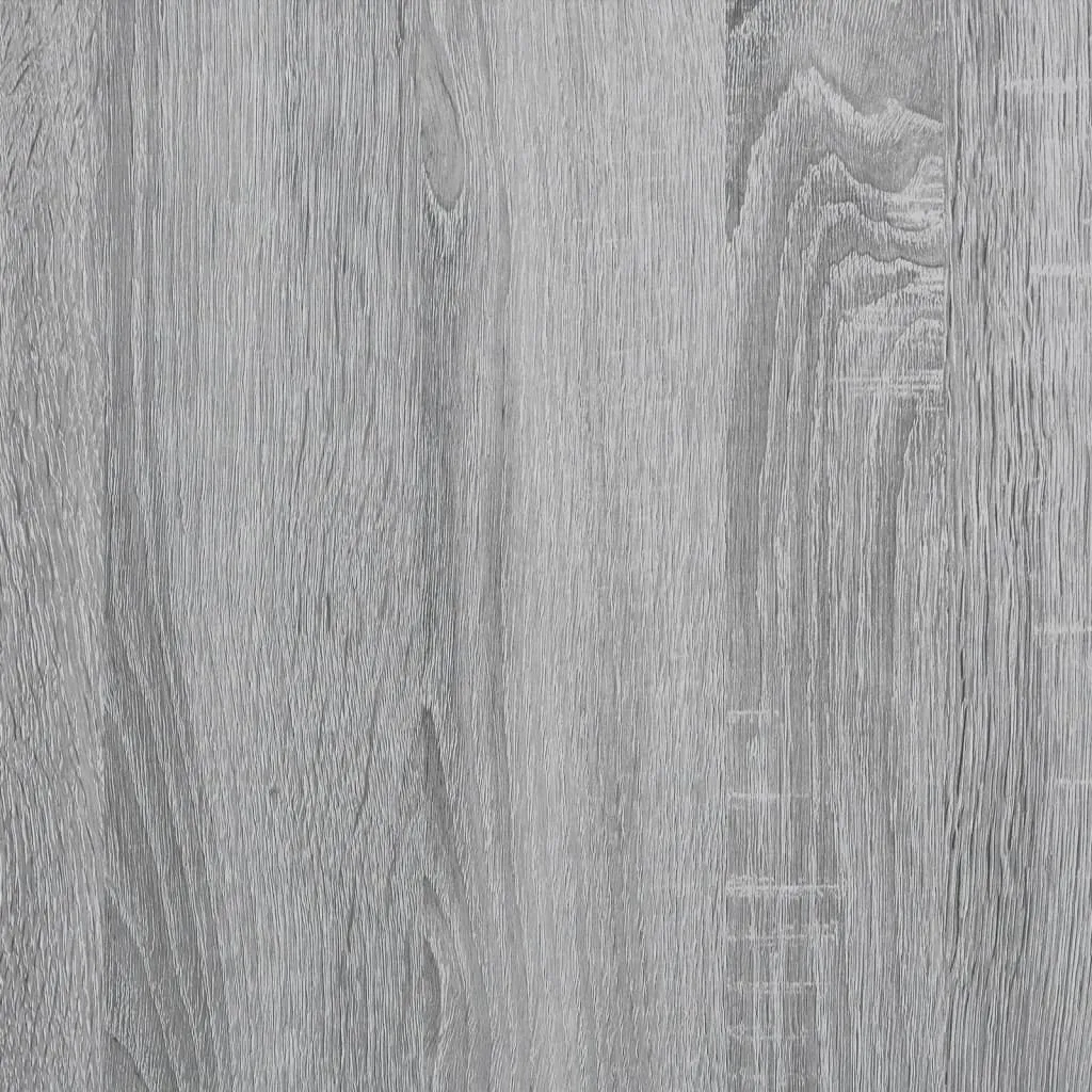 Side Table with Wheels Grey Sonoma 50x30x55 cm Engineered Wood