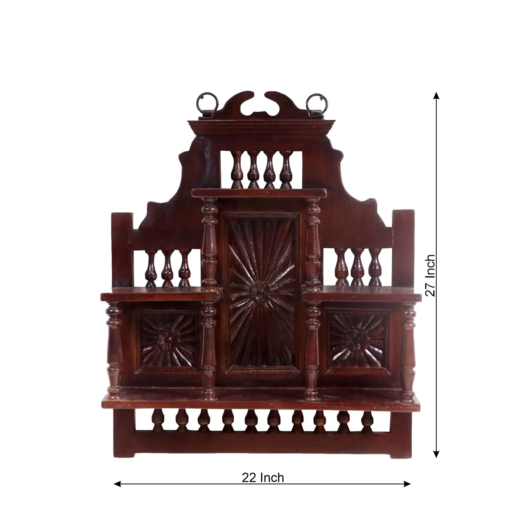 Solid wood carved wooden wall rack concept
