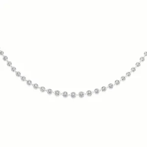 Sterling Silver  Cubic Zirconia Tennis Necklace