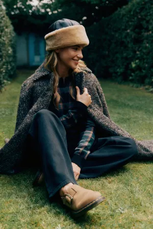Stowe Dark Brown Sheepskin Hat