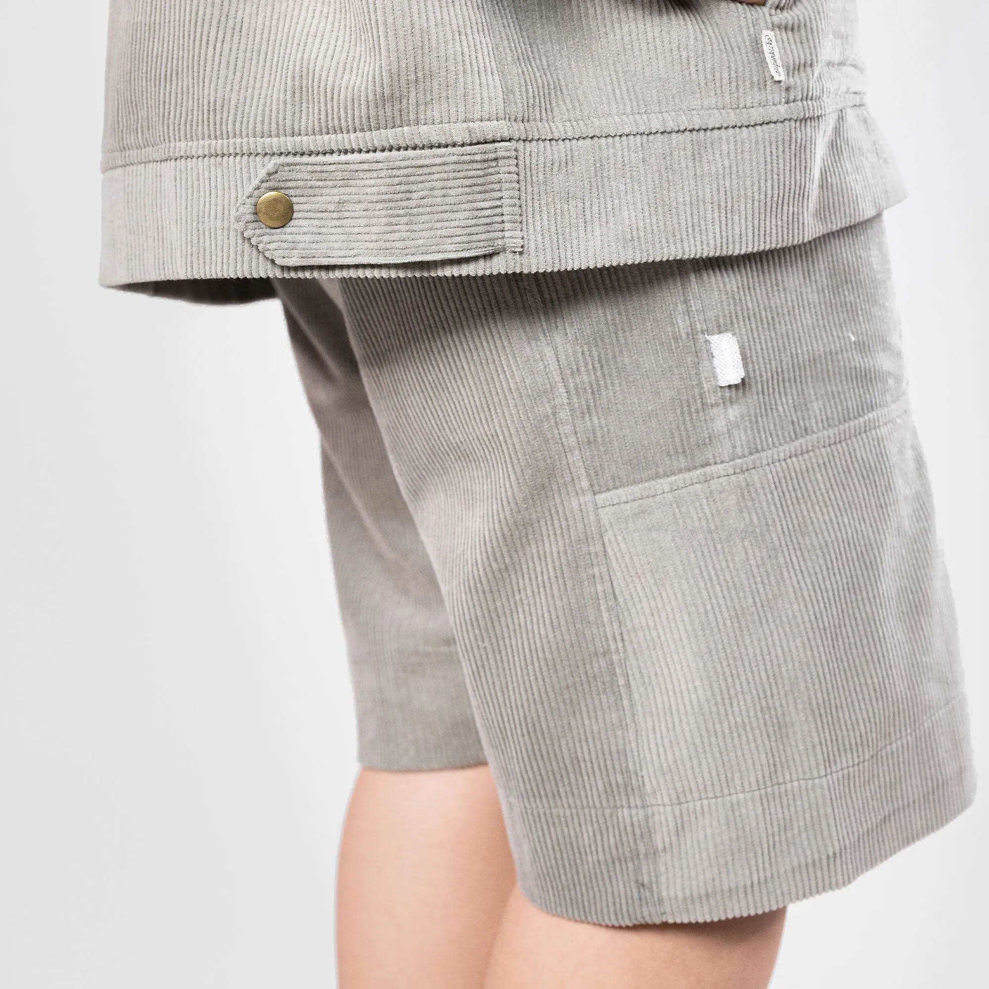 SUPERKICKS | CORDUROY SHORTS { SLATE GREY