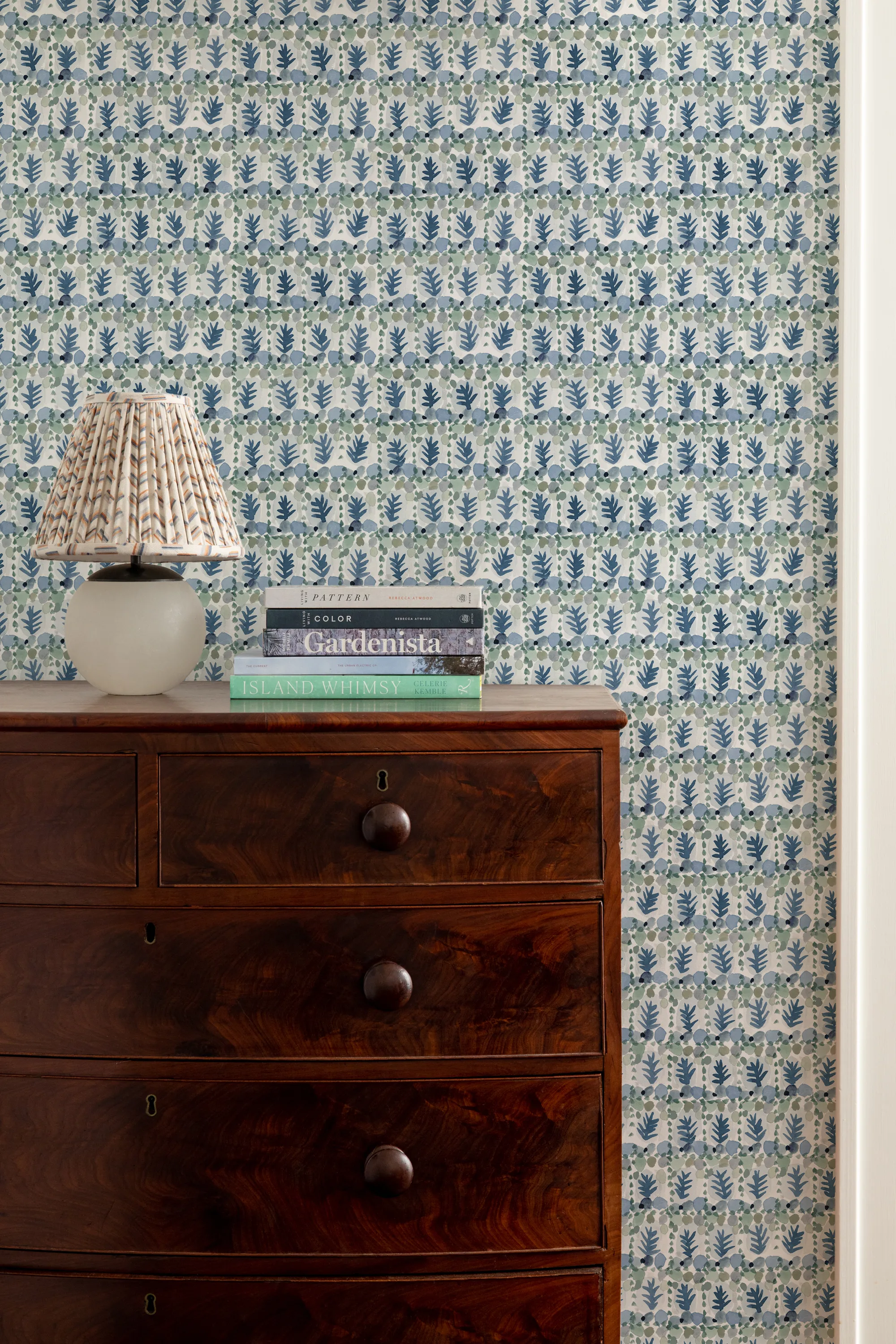 Tree Grove Wallpaper in Blues
