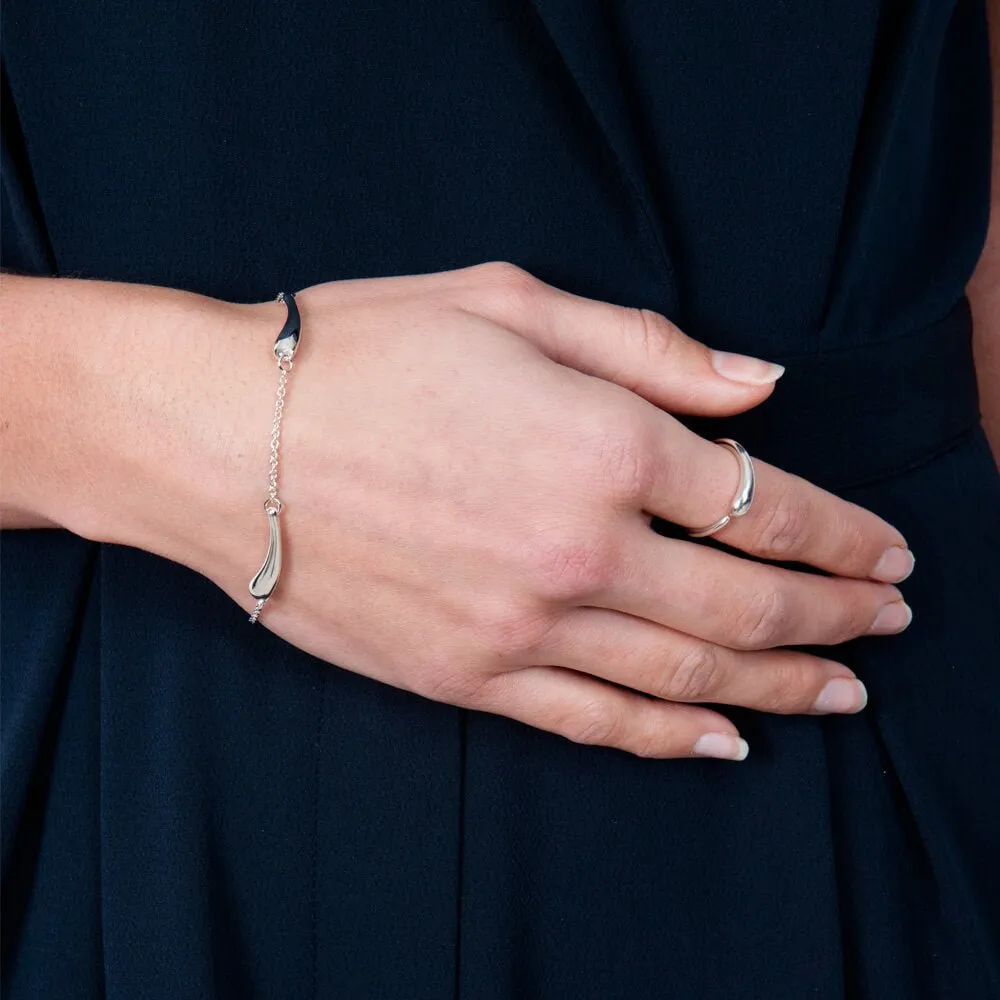 Triple Drip Bracelet in Sterling Silver
