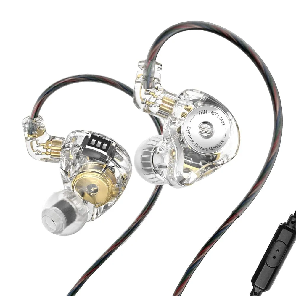 TRN MT1 MAX 10mm Dual Magnet Dynamic Driver In-Ear Monitors