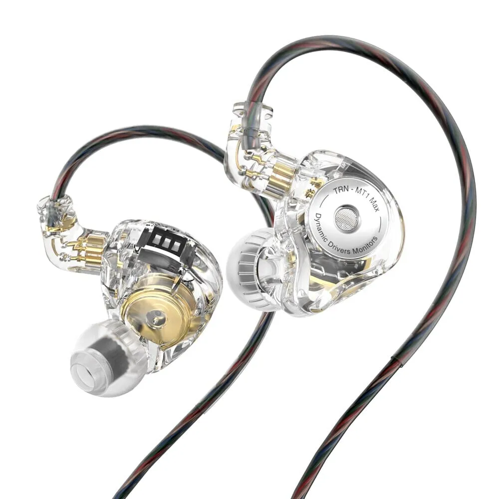 TRN MT1 MAX 10mm Dual Magnet Dynamic Driver In-Ear Monitors