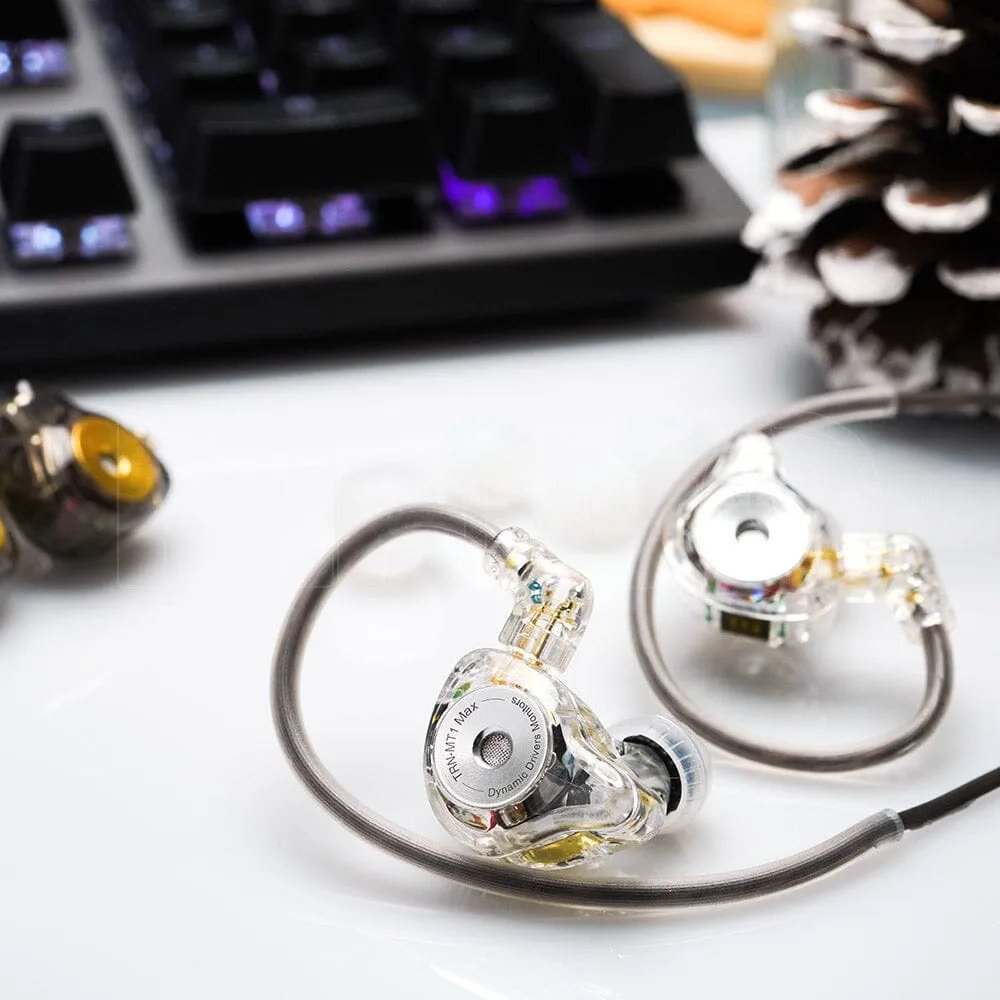 TRN MT1 MAX 10mm Dual Magnet Dynamic Driver In-Ear Monitors