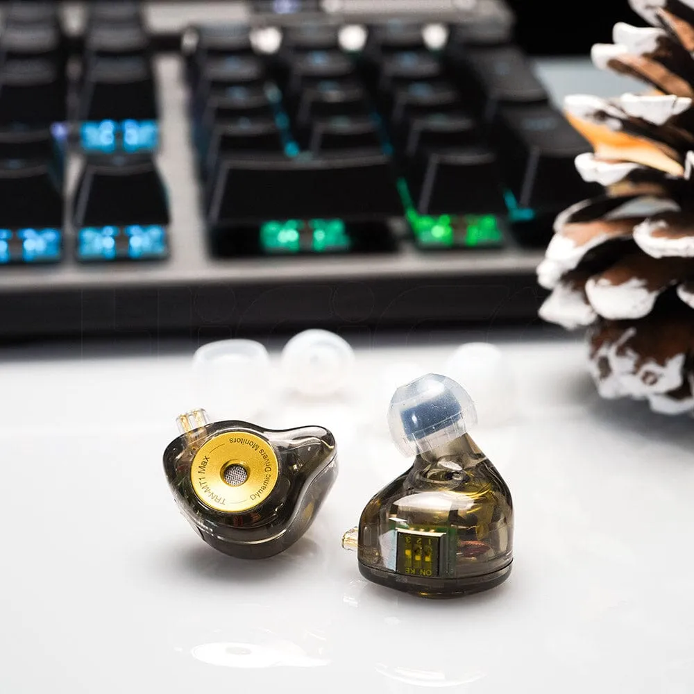 TRN MT1 MAX 10mm Dual Magnet Dynamic Driver In-Ear Monitors